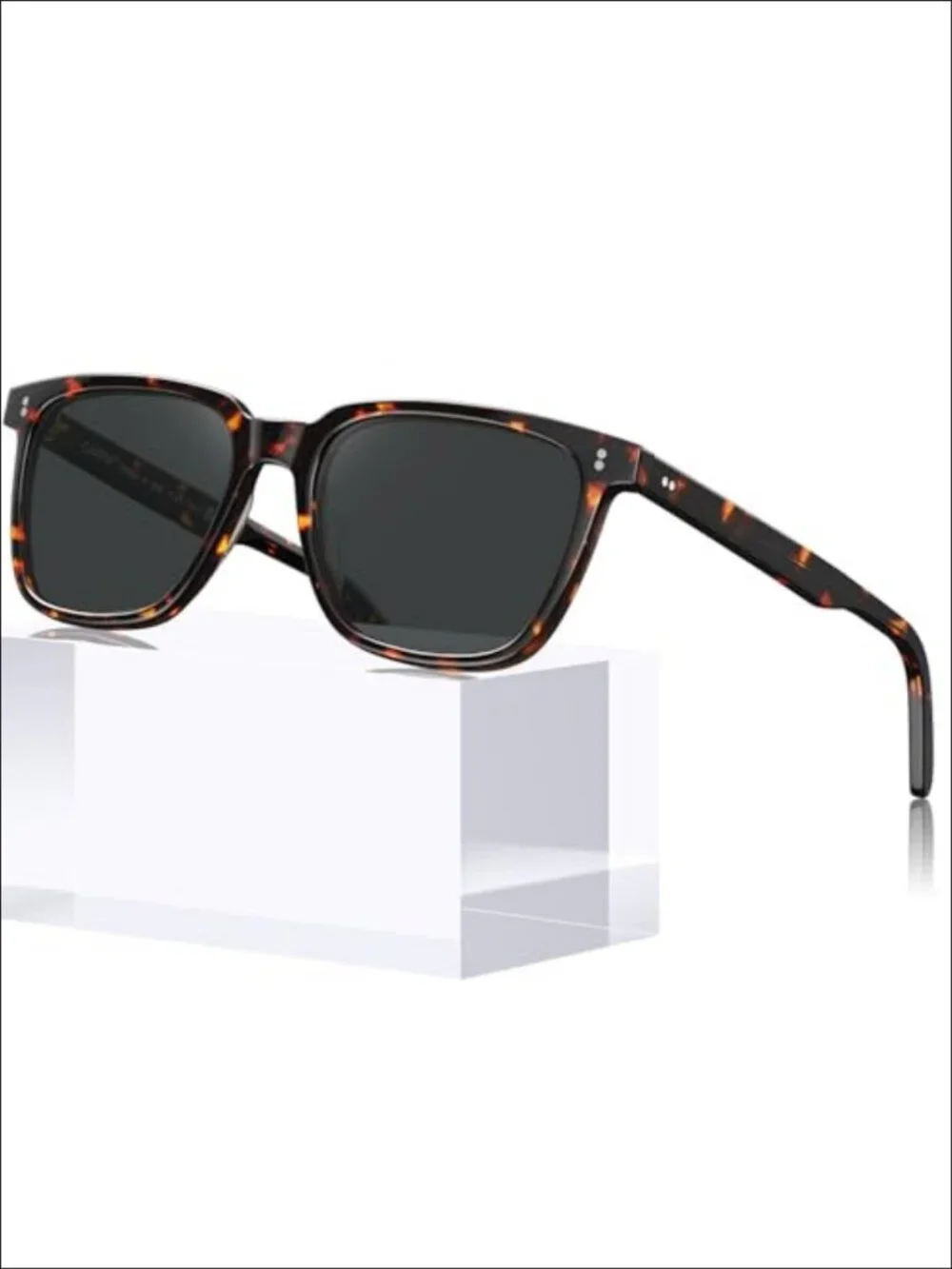 Acetate Polarized Sunglasses UV400 Protection Retro Square Women's Eyewear